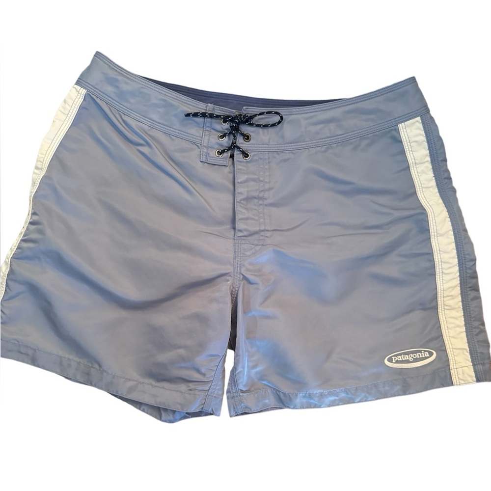 Vintage Patagonia side stripe board shorts. Woman size 13.